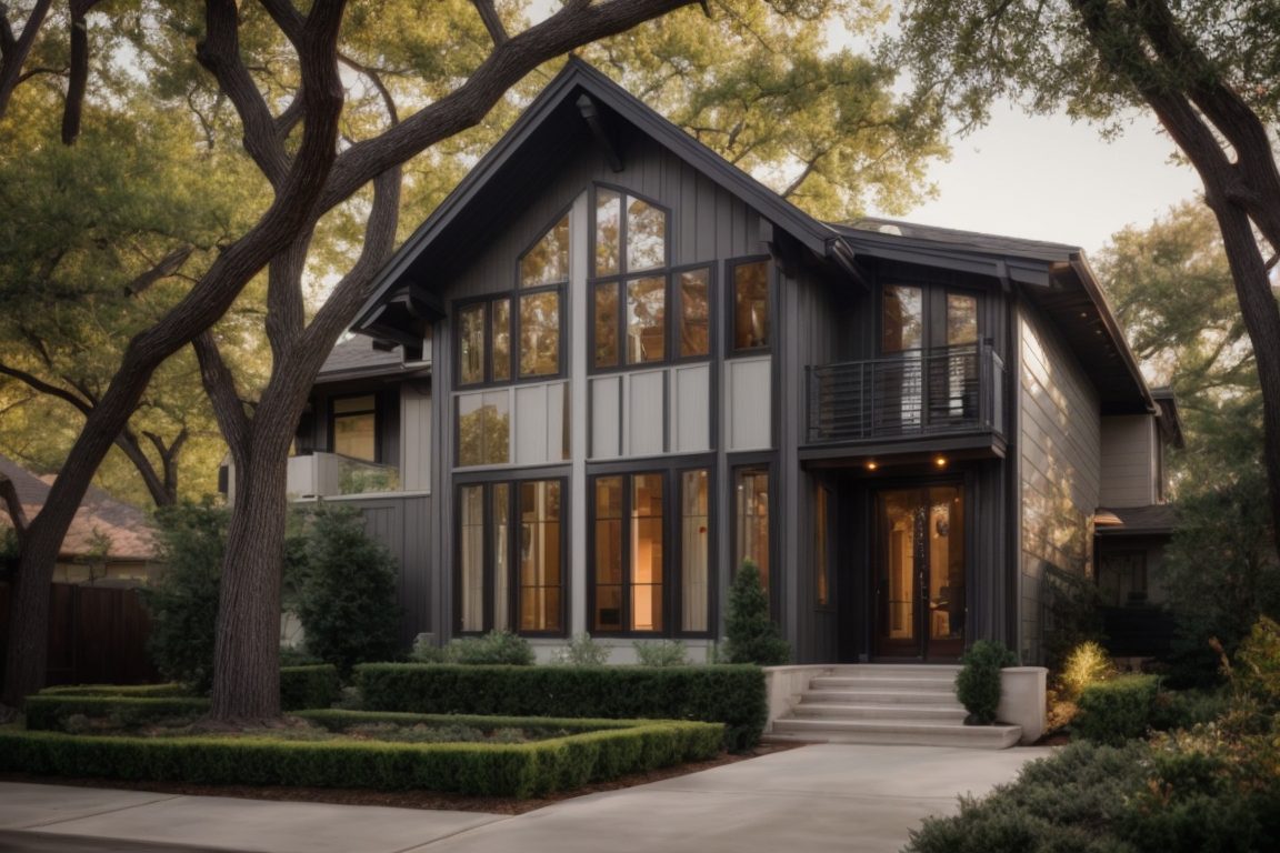 Dallas home exterior with opaque windows for privacy