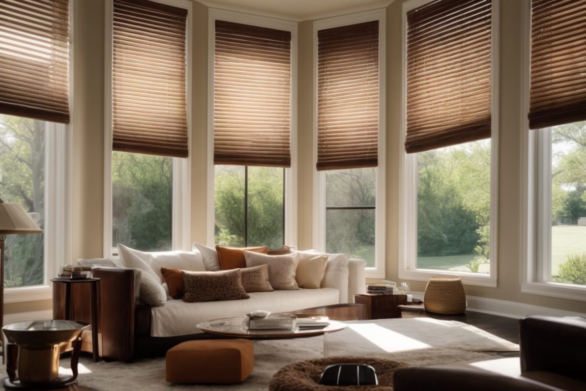 Dallas home interior with UV blocking window film installed