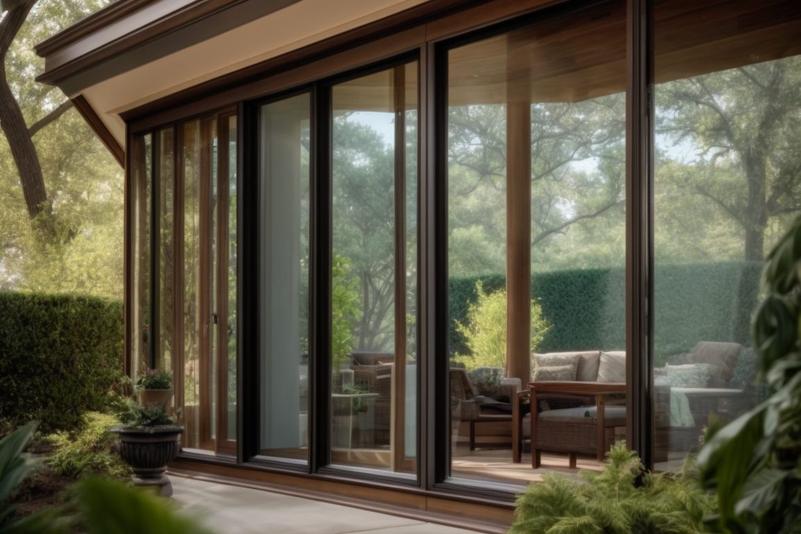 Dallas home with decorative window films for UV protection and energy efficiency